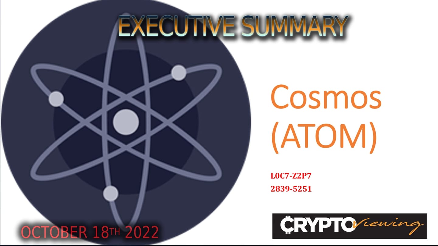 Executive Debrief for Cosmos ATOM - What They Found Will SHOCK You