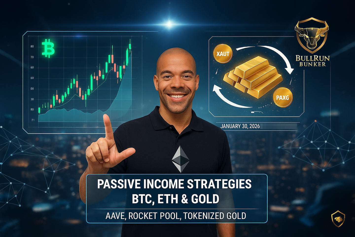 Bullrun Bunker: How to Generate Passive Income from BTC, ETH, & Gold During Market Uncertainty