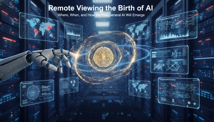 Remote Viewing the Birth of AI: Where, When, and How the First General AI Will Emerge