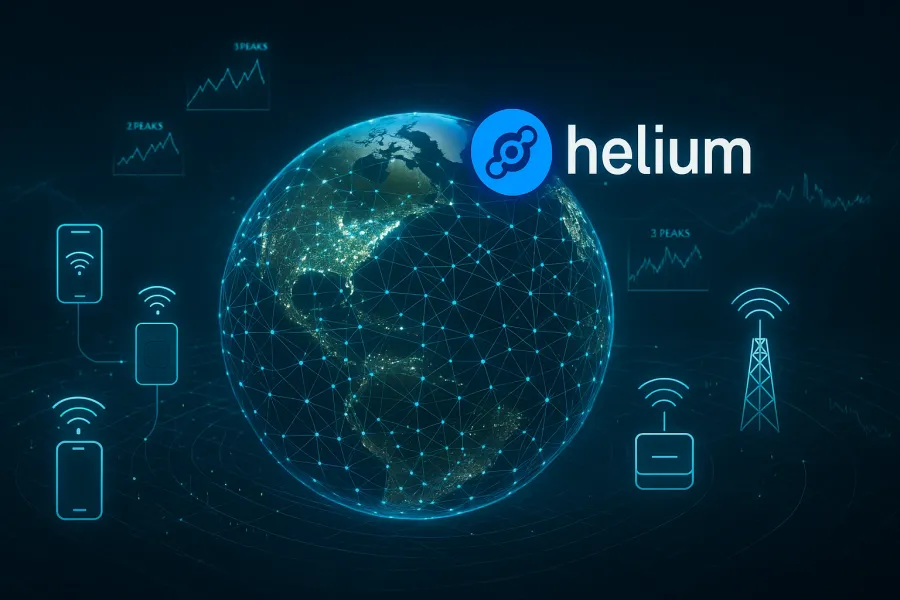 Crypto Remote Viewing Reveals Helium's (HNT) Hidden 3-Peak Pattern Through 2027